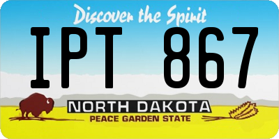 ND license plate IPT867
