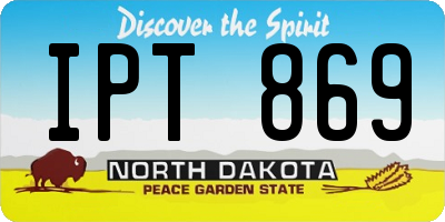ND license plate IPT869