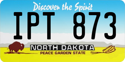 ND license plate IPT873