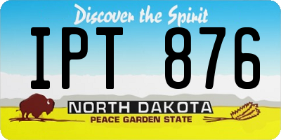ND license plate IPT876