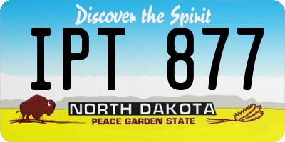 ND license plate IPT877