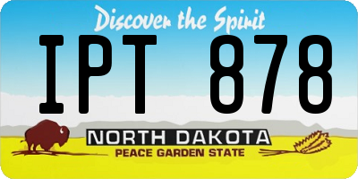 ND license plate IPT878