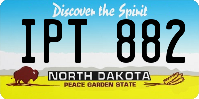 ND license plate IPT882