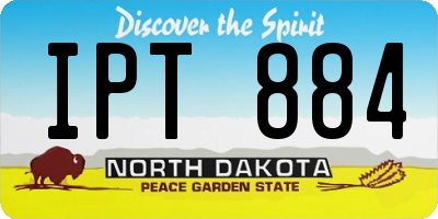 ND license plate IPT884
