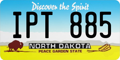 ND license plate IPT885