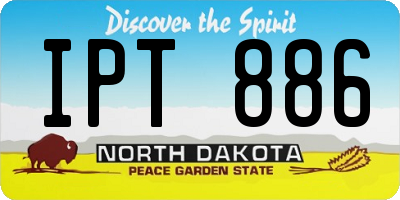 ND license plate IPT886