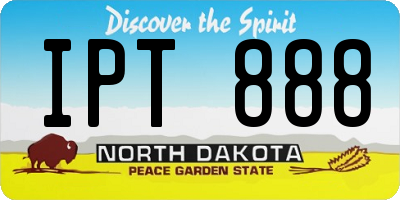 ND license plate IPT888
