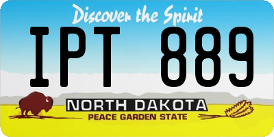 ND license plate IPT889