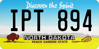 ND license plate IPT894