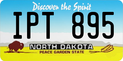 ND license plate IPT895