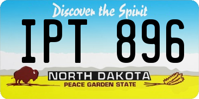 ND license plate IPT896