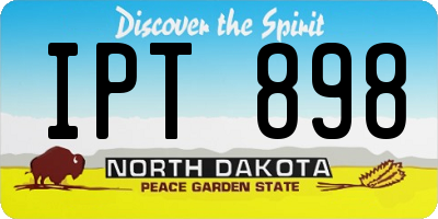 ND license plate IPT898