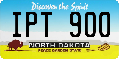 ND license plate IPT900