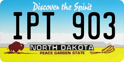 ND license plate IPT903