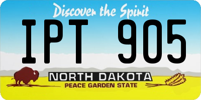ND license plate IPT905