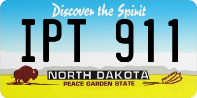 ND license plate IPT911