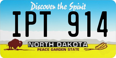 ND license plate IPT914