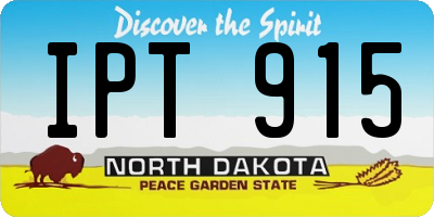 ND license plate IPT915