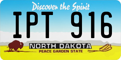 ND license plate IPT916