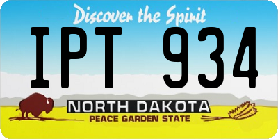 ND license plate IPT934