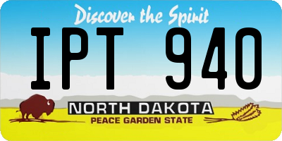 ND license plate IPT940