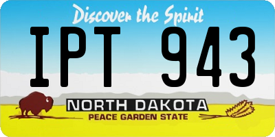 ND license plate IPT943