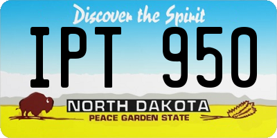 ND license plate IPT950