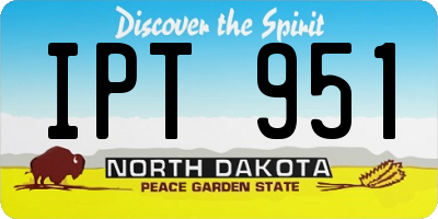 ND license plate IPT951