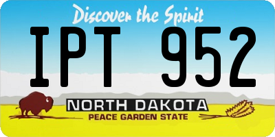 ND license plate IPT952