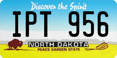 ND license plate IPT956