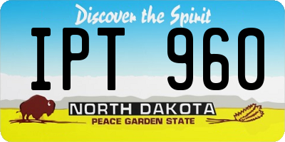 ND license plate IPT960