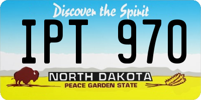 ND license plate IPT970