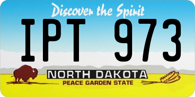 ND license plate IPT973