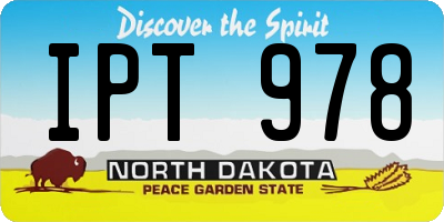 ND license plate IPT978