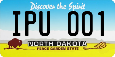 ND license plate IPU001