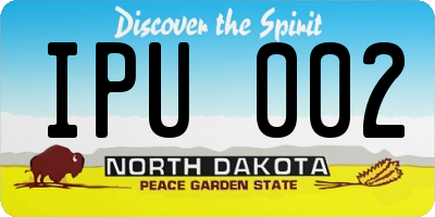 ND license plate IPU002