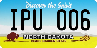 ND license plate IPU006