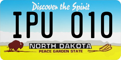 ND license plate IPU010