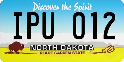 ND license plate IPU012