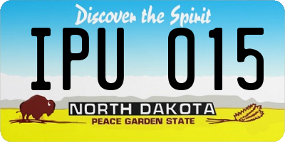 ND license plate IPU015