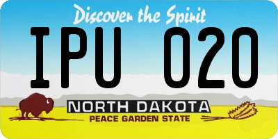 ND license plate IPU020
