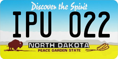 ND license plate IPU022
