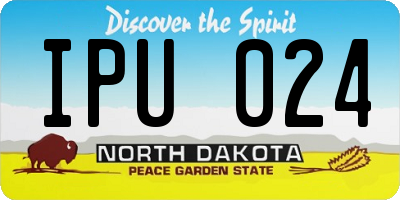 ND license plate IPU024