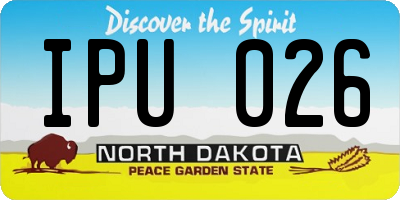 ND license plate IPU026