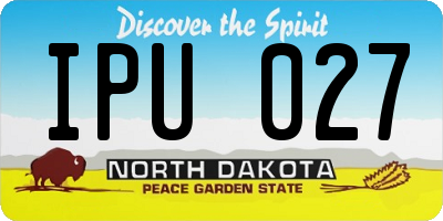 ND license plate IPU027