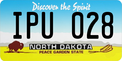 ND license plate IPU028
