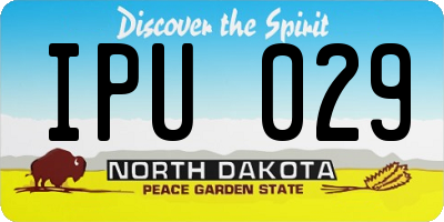 ND license plate IPU029