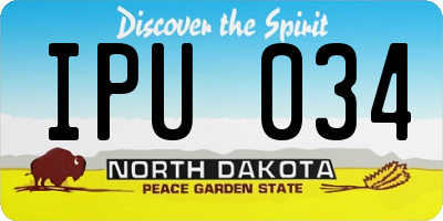 ND license plate IPU034