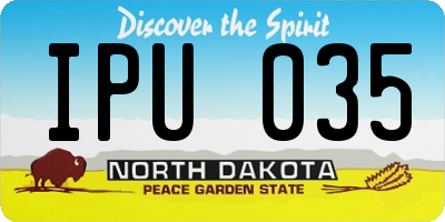 ND license plate IPU035