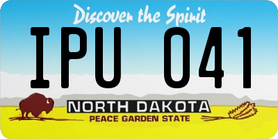 ND license plate IPU041